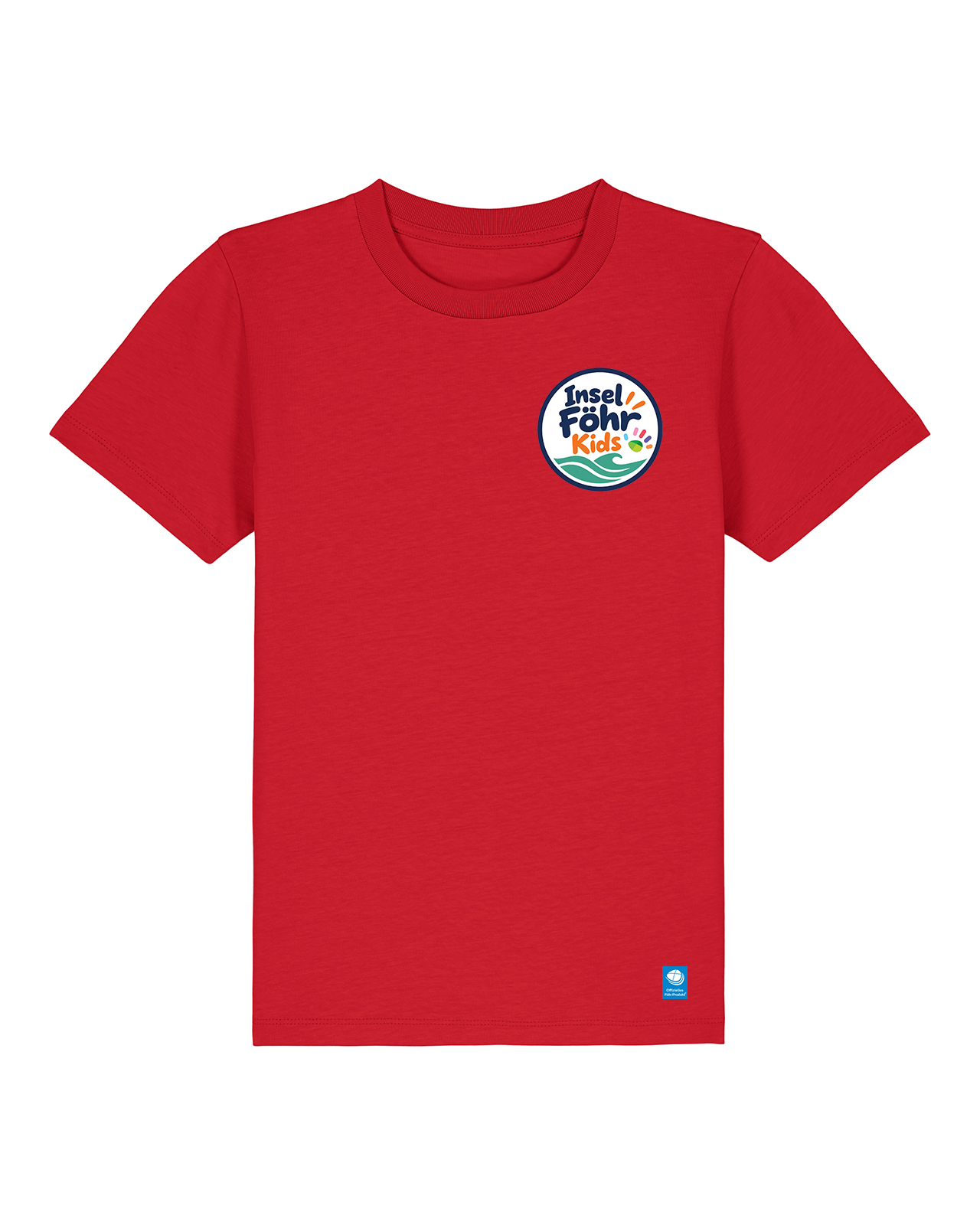 Insel Föhr Kids T-Shirt in Red – Vorderansicht